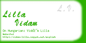 lilla vidam business card